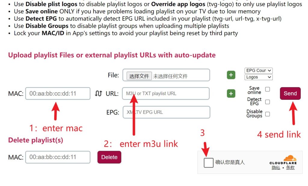 step of set up startke iptv